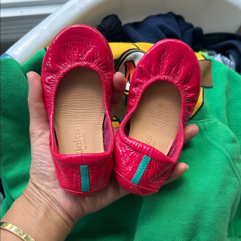 Tieks Mini Pop Pink Kids Shoes - Picture 5 of 11